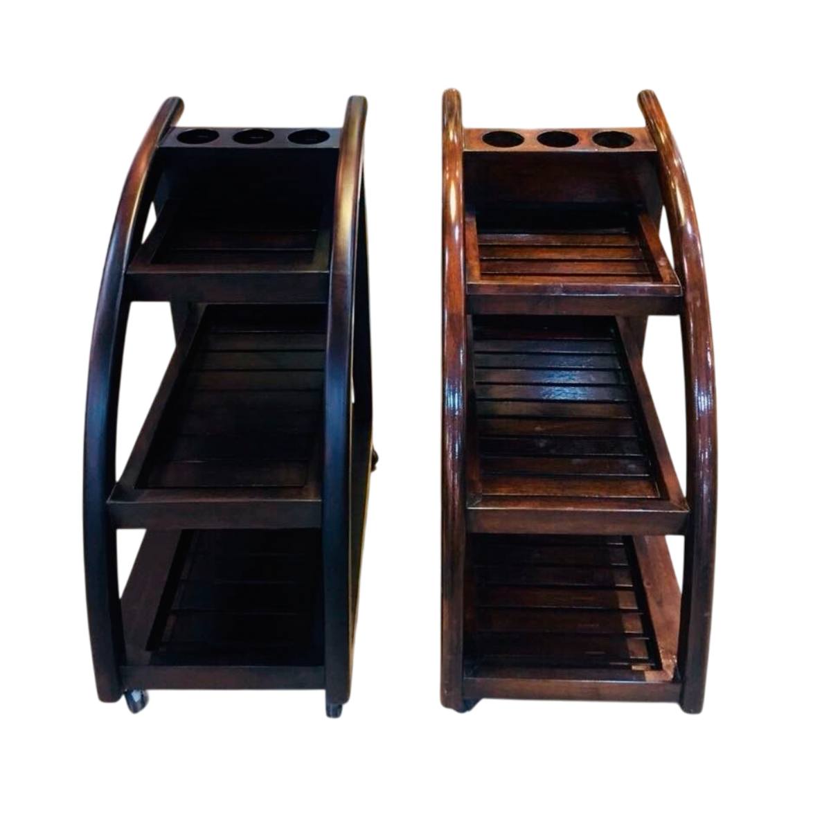 Professional Pine Wood Spa Trolley with Three Levels of Storage and Rotatable Wheels Ideal for Salon And Spa Use Manufacturers in Manipur