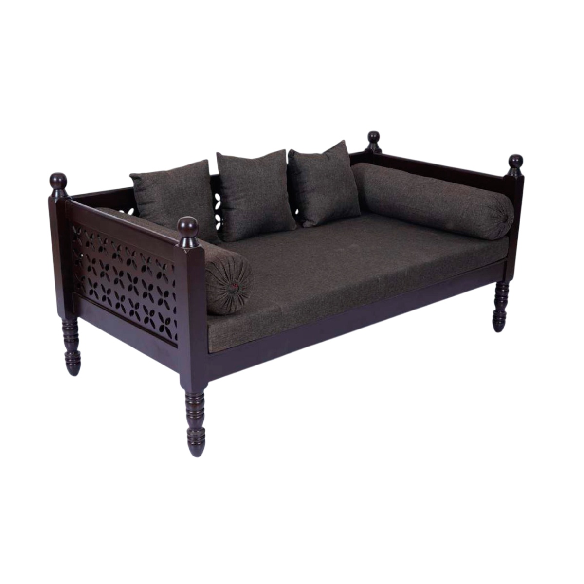 3 Seater Modern Rubber Wood Diwan Sofa for Comfortable Home Seating Manufacturers in Odisha