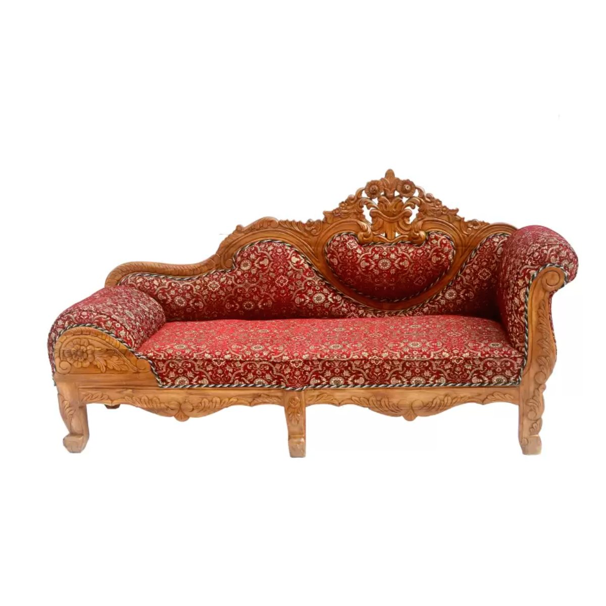 Teak Wood Couch Sofa with Cotton Upholstery and Rectangular Shape Without Storage Manufacturers in Chhattisgarh