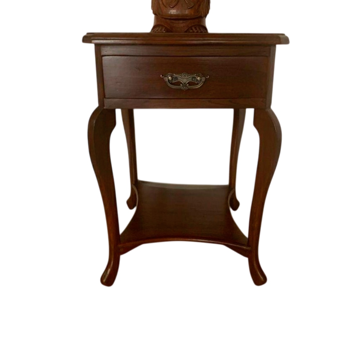 Antique Wooden Side Table with Single Drawer in Classic Brown Finish Manufacturers in Imphal