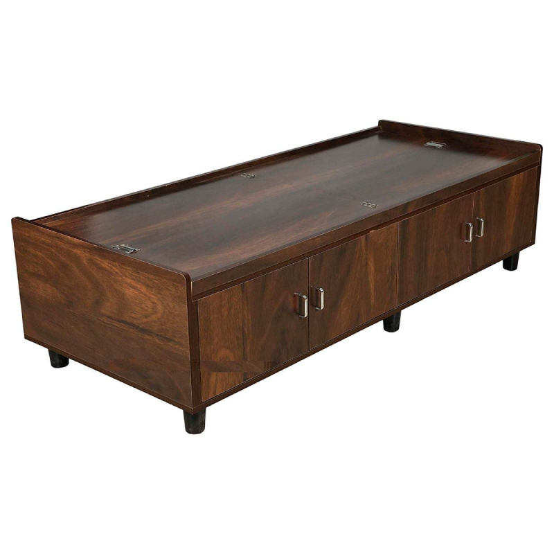 Brown Wooden Diwan with 2 Storage Boxes Modern Practical Manufacturers in Odisha