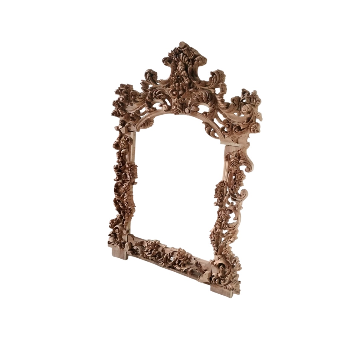 Carved Teak Wood Mirror Frame Customizable Color for Personalized Design Manufacturers in Andhra Pradesh