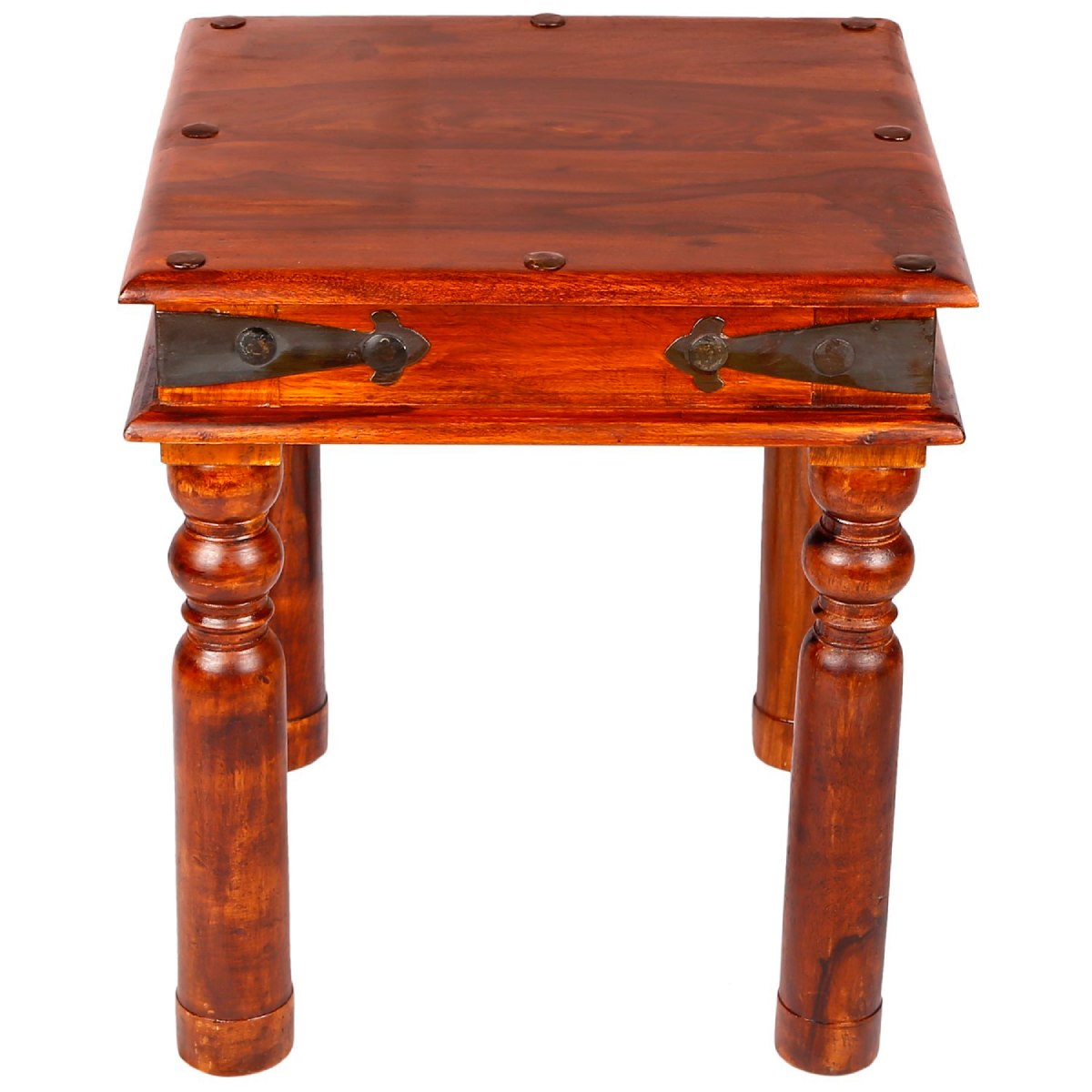 Classic Antique Square Side Table with Sheesham Wood and Wooden Top for Home Manufacturers in Imphal