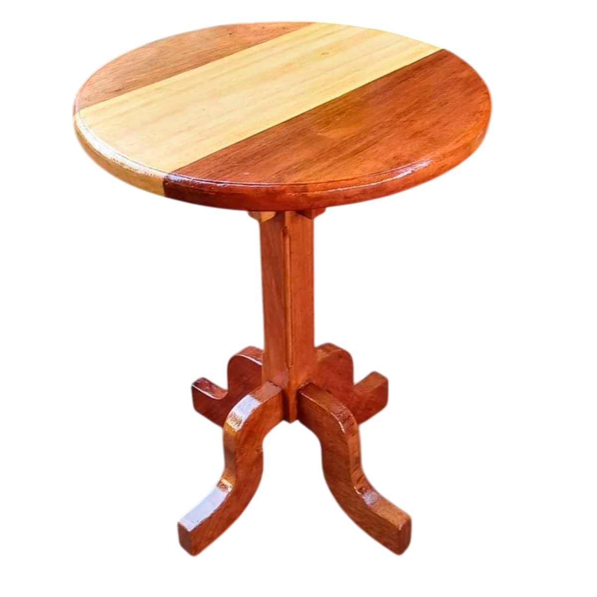 Compact Brown Round side Plywood Table – Perfect for Small Spaces Manufacturers in Imphal