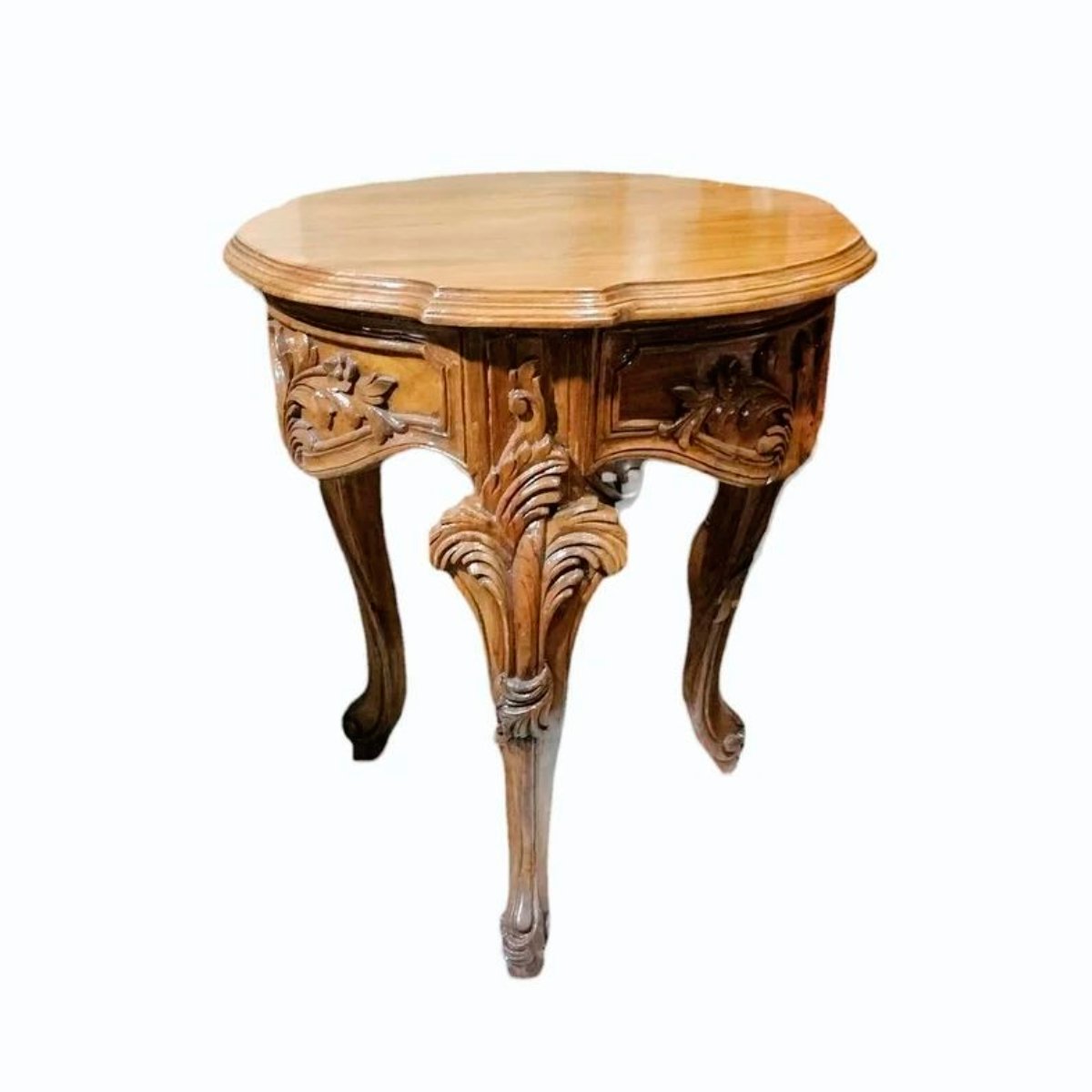 Compact Wooden Round Side Table with 1 Drawer – Perfect for Modern Interiors Manufacturers in Imphal