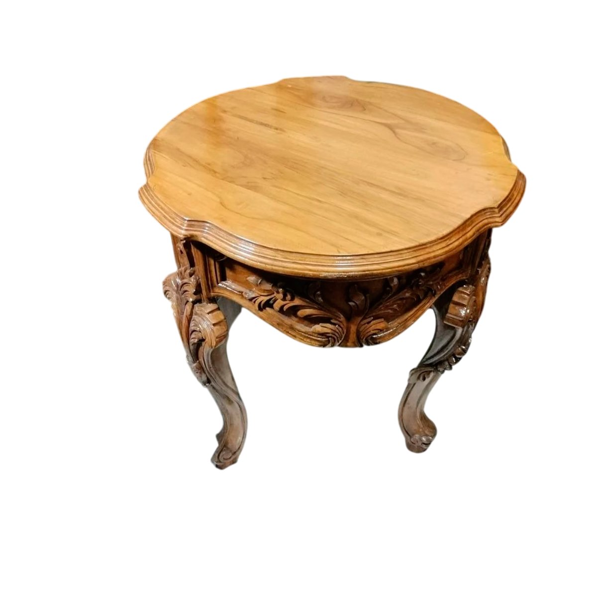 Compact Wooden Round Side Table with 1 Drawer – Perfect for Modern Interiors Manufacturers in Imphal