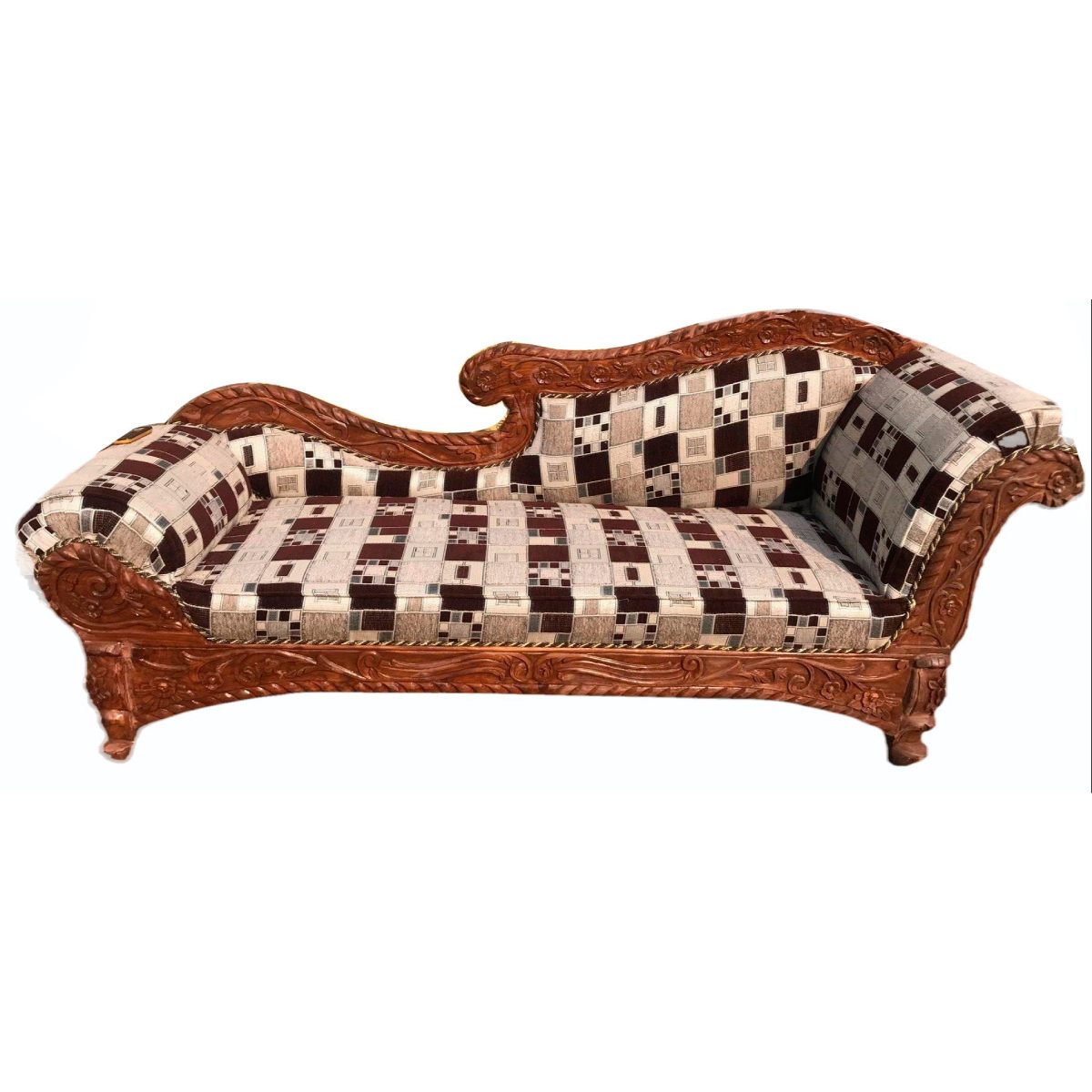 Durable 3 Seater Teak Wood Diwan Perfect for Living Rooms Manufacturers in Odisha