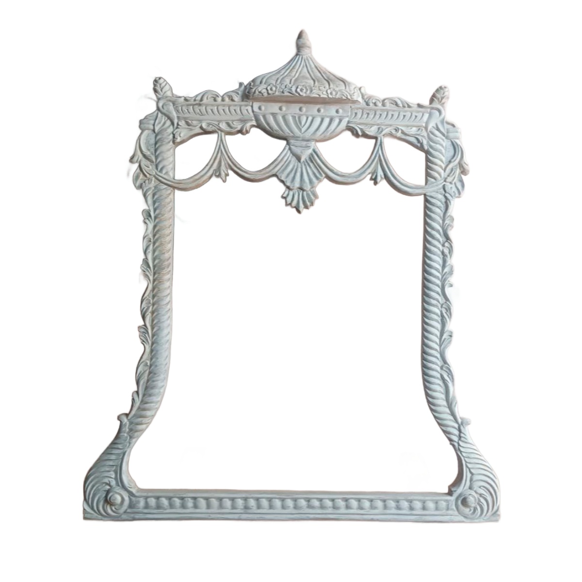 Elegant Teak Wood Mirror Frame in White with a Polished Finish Perfect for Modern Home Interiors Manufacturers in Andhra Pradesh