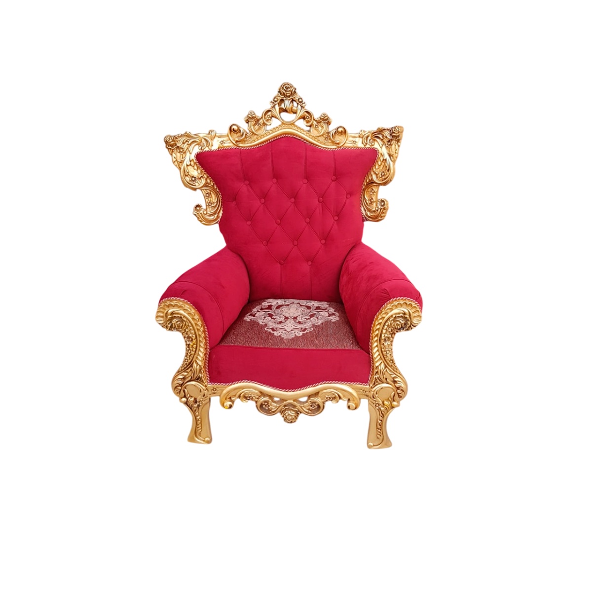 Antique Golden Wooden Wedding Chair Stylish Design Crafted in India for Weddings Manufacturers in Guwahati