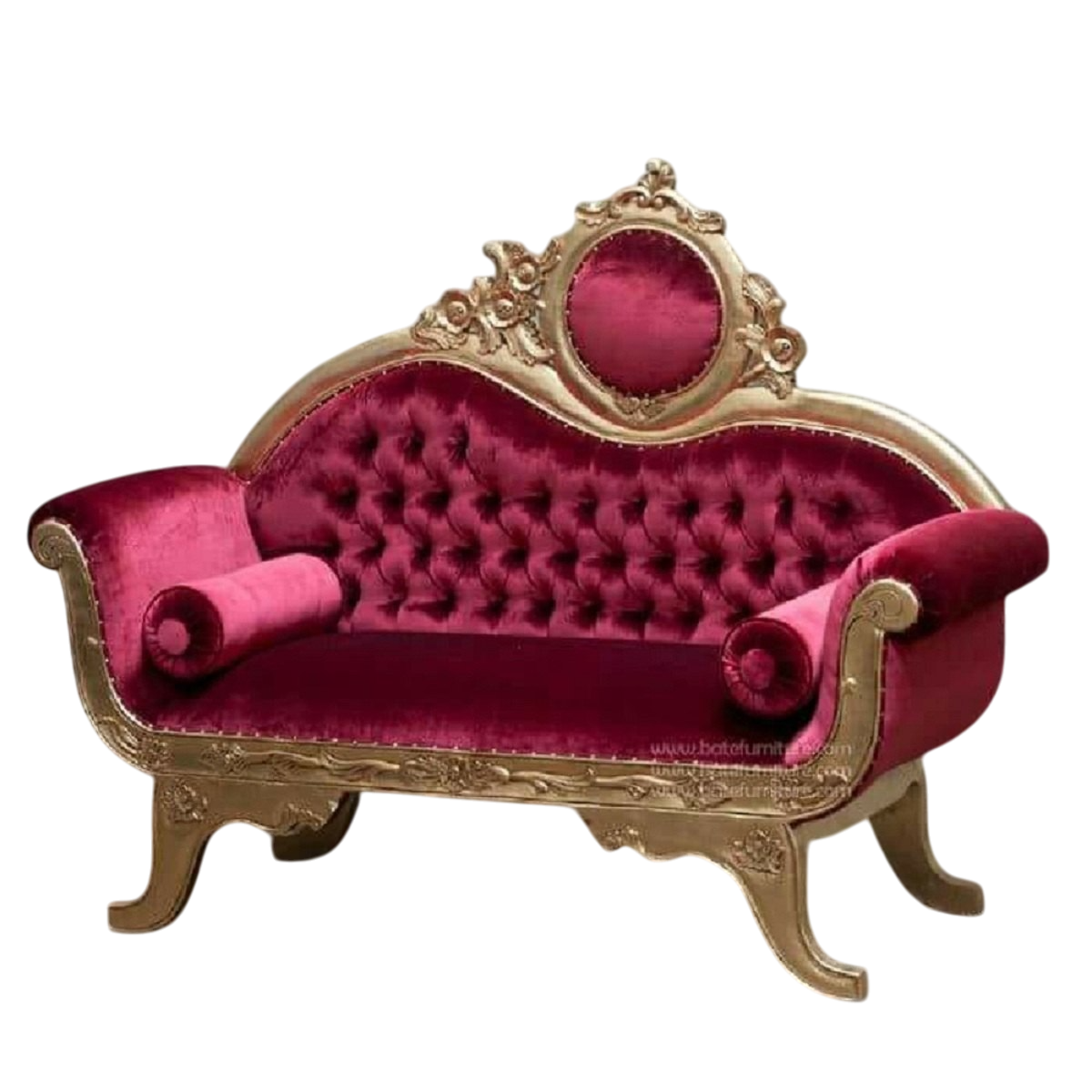 Luxurious Maroon Velvet Sofa with Solid Wood Frame Manufacturers in Indore