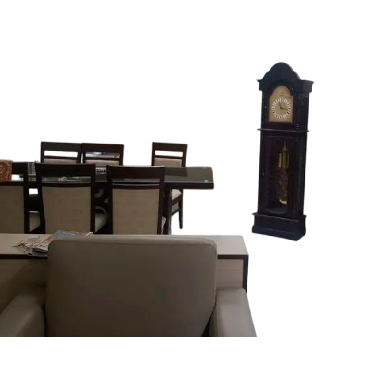 New Wooden Grandfather Clock with Customizable Dial Shape in Brown Walnut or Rosewood Manufacturers in Ahmedabad