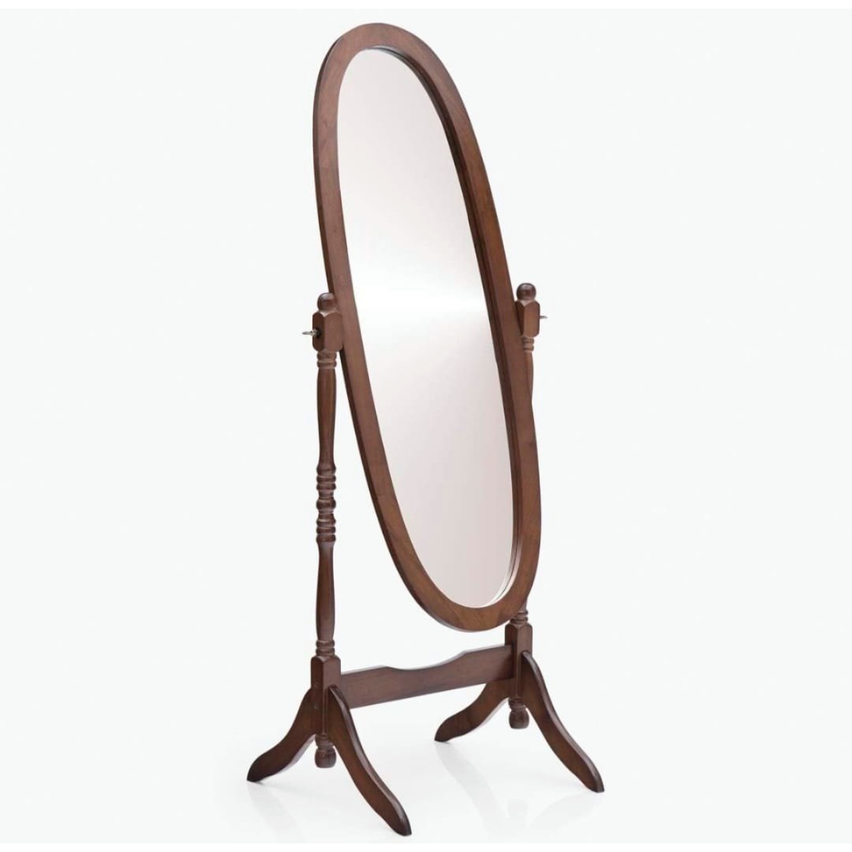 Sleek Brown Wooden Mirror Frame Oval Design with Polished Finish for Refined Home Decor Manufacturers in Andhra Pradesh