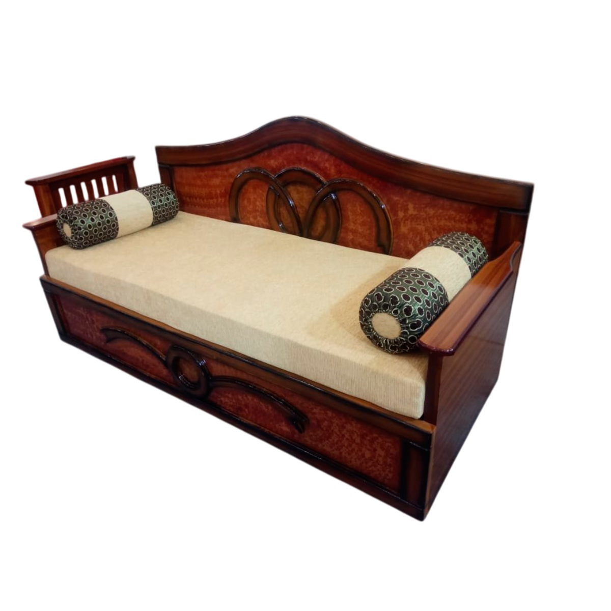 Sleek Modern Teak Wood Wooden Diwan for Contemporary Homes Manufacturers in Odisha