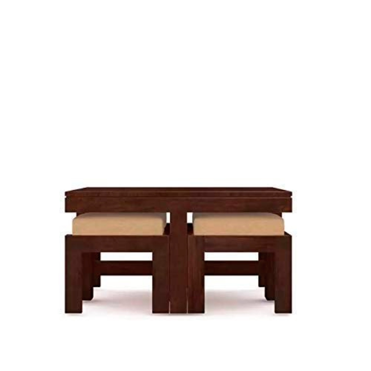 Sheesham Wood Square Table in Brown Non foldable Modern Design for Elegant Living Rooms Manufacturers in Gujarat