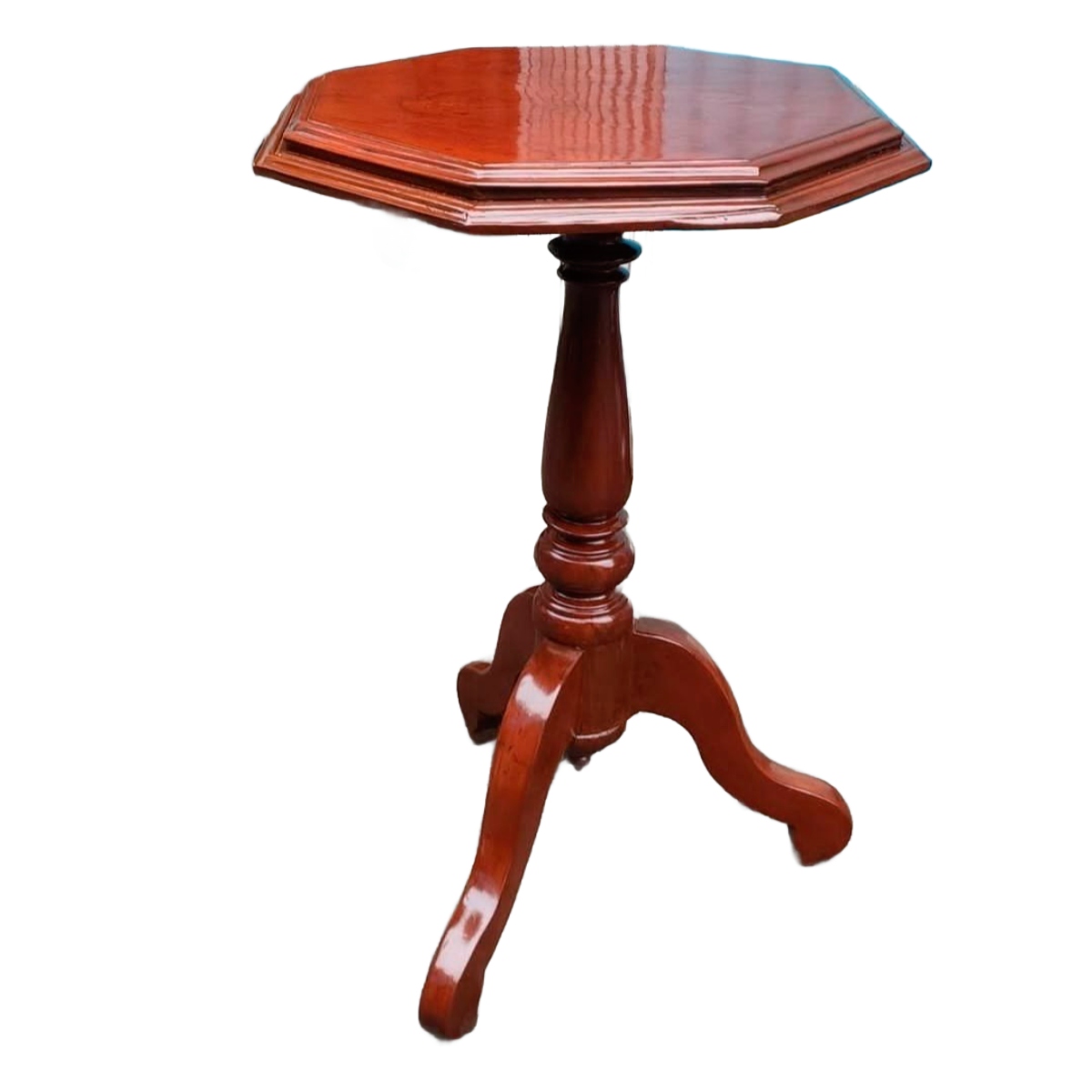 Stylish Brown Round Side Table Engineered Wood Polished Finish and No Storage Manufacturers in Imphal