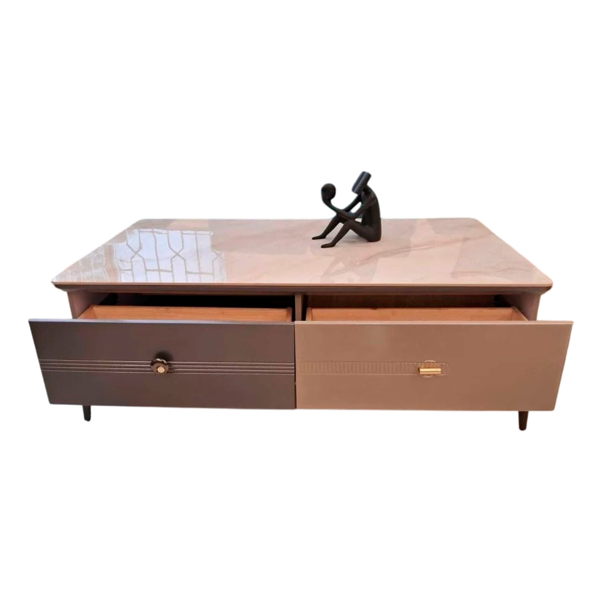 Teak Wood Rectangular Center Table With Drawer Storage Termite Resistant Perfect for Organizing Manufacturers in Gujarat