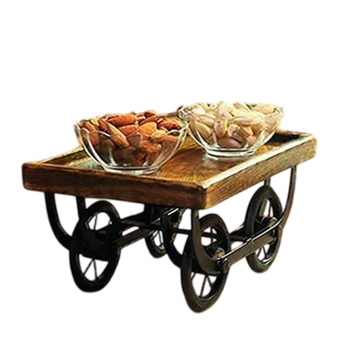 Teak Wood Serving Trolley with Spacious Storage and Sturdy Build for Easy Service Manufacturers in Manipur