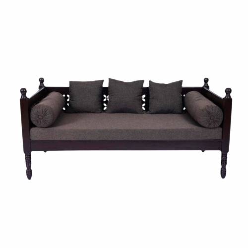 3 Seater Modern Rubber Wood Diwan Sofa for Comfortable Home Seating Manufacturers, Suppliers, Exporters in Odisha