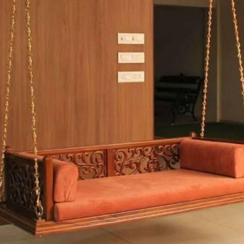 3 Seater Wooden Swing Modern Appearance Brown Color Made in India for Lounge Manufacturers, Suppliers, Exporters in Navi Mumbai