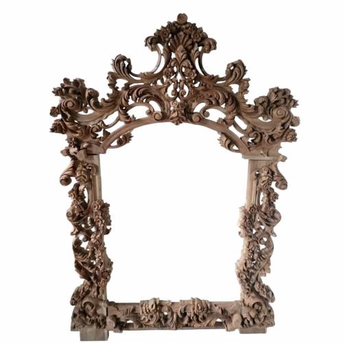 Carved Teak Wood Mirror Frame Customizable Color for Personalized Design Manufacturers, Suppliers, Exporters in Andhra Pradesh