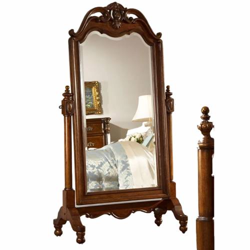 Classic Curved Mahogany Wooden Mirror Frames with Antique Style and Carvings Portable for Bedroom Manufacturers, Suppliers, Exporters in Andhra Pradesh