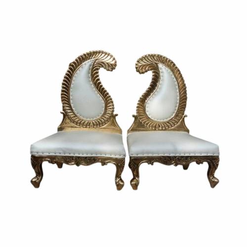 Customized Golden Wooden Wedding Chair Antique Design Manufacturers, Suppliers, Exporters in Guwahati