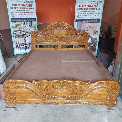 Full Size Bed Teak Wood Material with Box Storage Functional and Elegant Manufacturers, Suppliers, Exporters in Lucknow