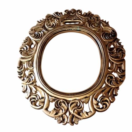 Golden Mango Wood Round Frame with Carved Design and Natural Sanding Finish Manufacturers, Suppliers, Exporters in Andhra Pradesh