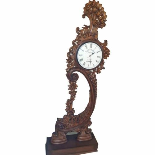 Modern Free Standing Brown Wooden Round Clock – A Perfect Decorative Accent for Any Room Manufacturers, Suppliers, Exporters in Ahmedabad