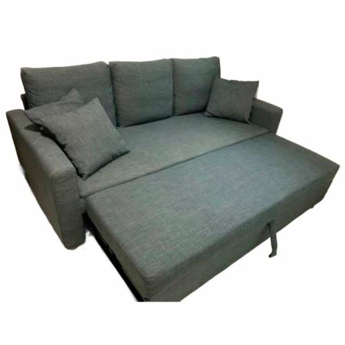 Stylish Rectangular 3 Seater Sofa Cum Bed with Built In Storage and Cotton Upholstery Manufacturers, Suppliers, Exporters in Maharashtra