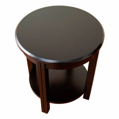 Stylish Wooden Side Table with Round Top and Open Storage for Versatile Use Manufacturers, Suppliers, Exporters in Imphal