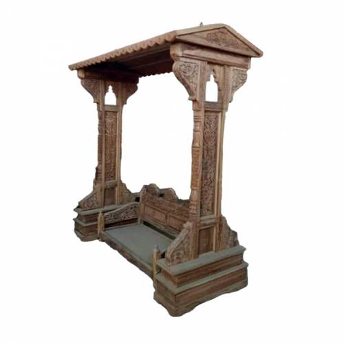 Teak Wood Antique 3 Seater Hand Carved Brown Finish Furniture Made in India Manufacturers, Suppliers, Exporters in Navi Mumbai