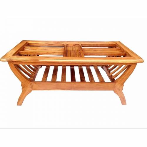 Teak Wood Center Table Modern with Storage Termite Resistant Ideal for Stylish Interiors Manufacturers, Suppliers, Exporters in Gujarat