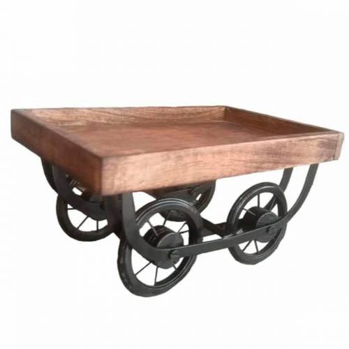 Teak Wood Serving Trolley with Spacious Storage and Sturdy Build for Easy Service Manufacturers, Suppliers, Exporters in Manipur