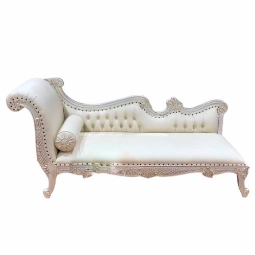 White Leather Wooden Couch Sofa with Teak Wood Frame and Backrest Rectangular Shape for Home Manufacturers, Suppliers, Exporters in Chhattisgarh